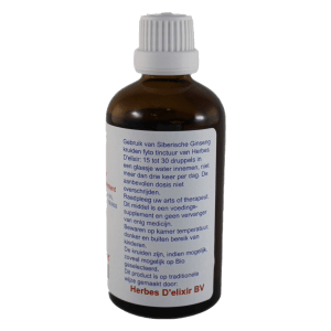 Siberische ginseng tinctuur - 100 ml - Herbes D'elixir